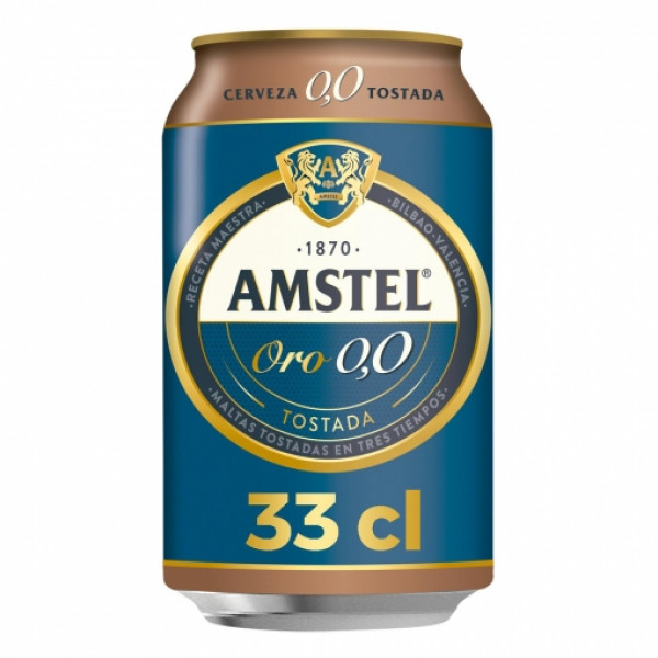 Amstel Oro 0,0 Tostada Lata Pack x24uds